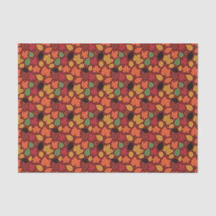 Vibrant Autumn Leaves Multi-Coloured Pattern Tissue Paper