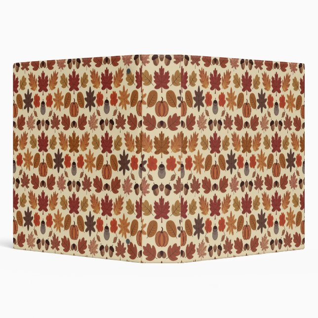 Vibrant Autumn Leaves Pattern with Fall Colours Binder (Background)