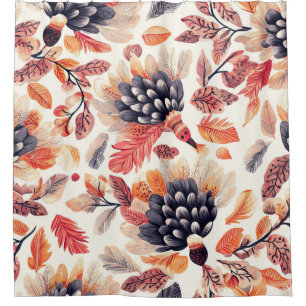 Vibrant Autumn Turkeys – Whimsical Watercolor