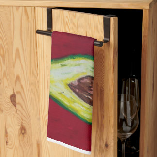 Vibrant Avocado Still Life Art – Modern Kitchen Towel