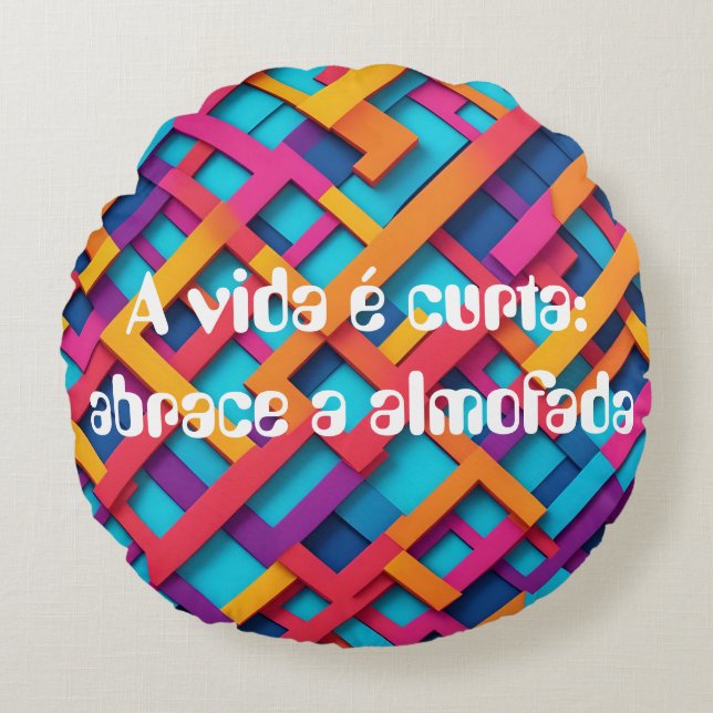 Vibrant Awakening Round Pillow (Front)