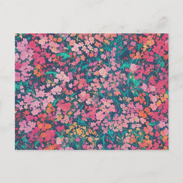 Vibrant Azalea Floral Postcard (Front)