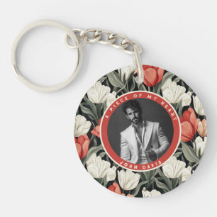 Vibrant Baby Shower Gifts Custom Tulip Keychain