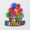  Vibrant Balloon Happy Birthday Window Cling