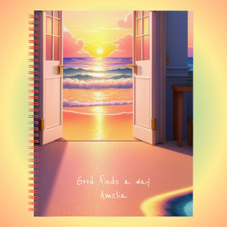 Vibrant Beach Manifestation Notebook