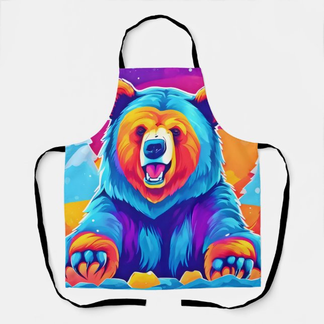Vibrant Bear in Snow Apron (Front)