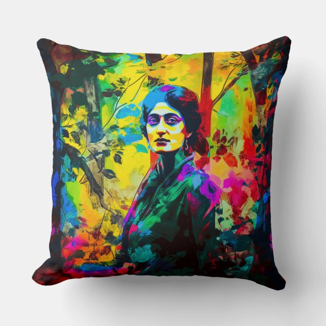 Vibrant Beauty  Throw Pillow (Front)
