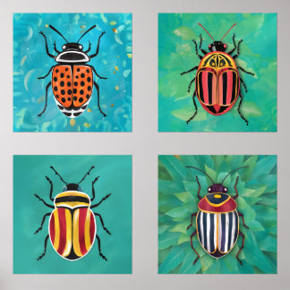 Vibrant beetles