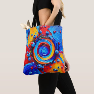 Vibrant Berry Vortex Tote Bag