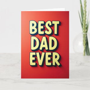 Vibrant Best Dad Typography Card