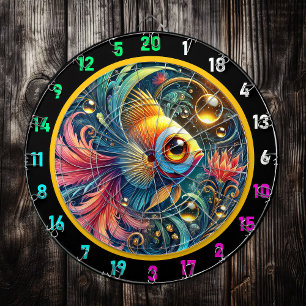 Vibrant Betta Dartboard Fun Display