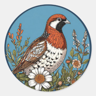 🦜 Vibrant Bird Floral Sticker Nature Decor Gift 