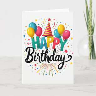 Vibrant Birthday Block Card