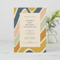 Vibrant Birthday Celebration Retro Abstract Bold