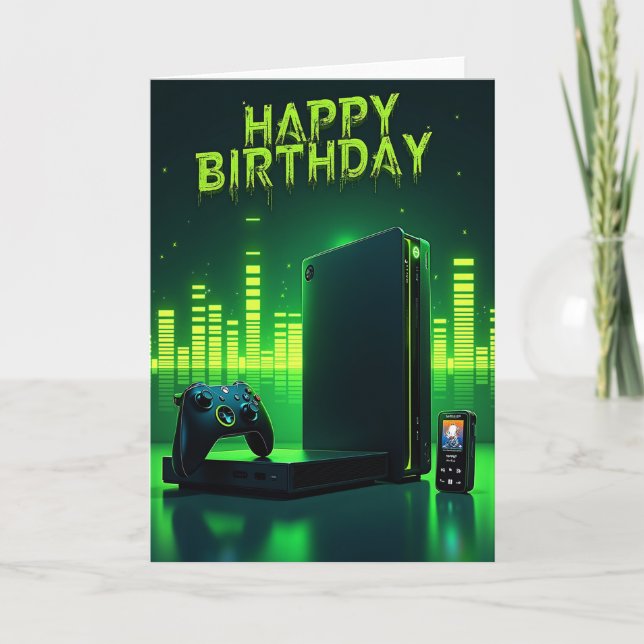 Vibrant Birthday Console Card (Front)