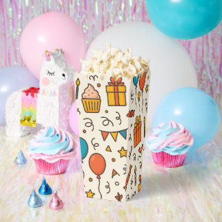 Vibrant Birthday Party Seamless Pattern Favor Box