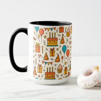 Vibrant Birthday Party Seamless Pattern Mug