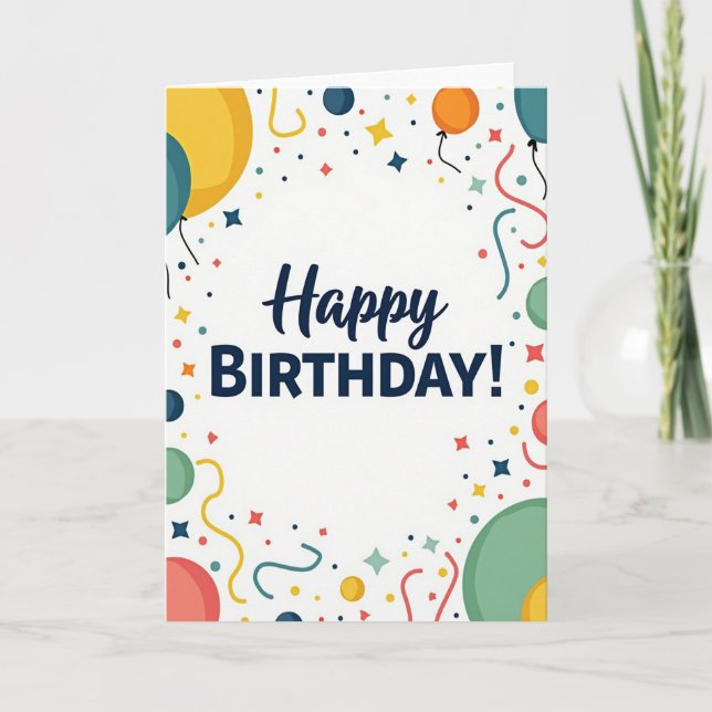 Vibrant Birthday Pop Card (Front)
