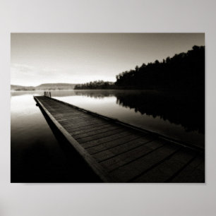 vibrant black and white landscape photo poster