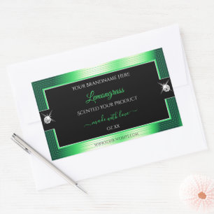 Vibrant Black Green Shiny Brilliants Product Label