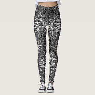 Vibrant black & white "Ratti_Creative_Arts"  Leggings