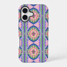 Vibrant Bloom Kaleidoscope: Pink & Emerald Mandala