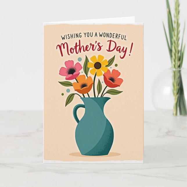 Vibrant Bloom Mothers Day Card (Front)