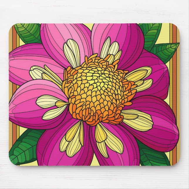 Vibrant Bloom Mouse Pad (Front)