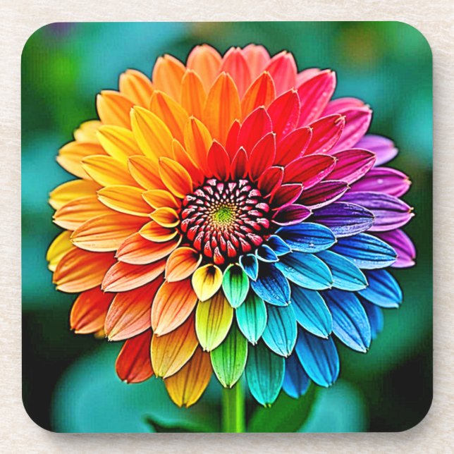 Vibrant Bloom of Hope and Joy Design Coaster (Front)