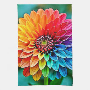 Vibrant Bloom of Hope and Joy Design Kitchen Towel