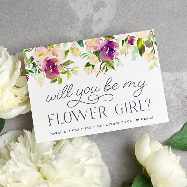Vibrant Bloom | Will You Be My Flower Girl Card (Creator Uploaded)