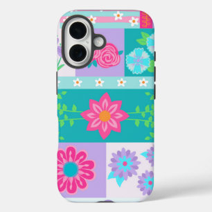 Vibrant Blooming Flowers Design iPhone 16 Case