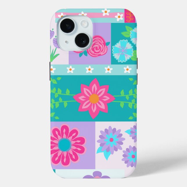 Vibrant Blooming Flowers Design Case-Mate iPhone Case (Back)