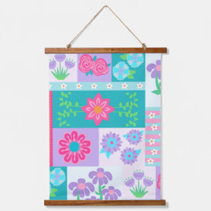 Vibrant Blooming Flowers Design Hanging Tapestry