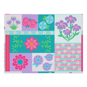 Vibrant Blooming Flowers Design Poster