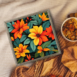 Vibrant Blooms in the Night Photo Print