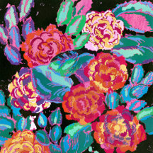 Vibrant Blossoms: Art Deco Floral Explosion
