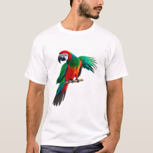 Vibrant Blue-and-Yellow Macaw with a Striking Red- T-Shirt