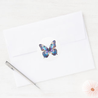 Vibrant Blue Butterfly Sticker