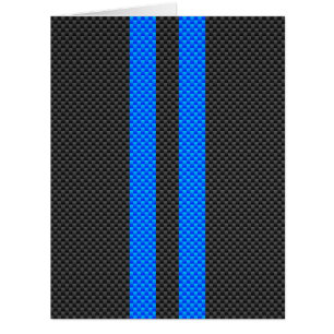 Vibrant Blue Carbon Fibre Style Racing Stripes