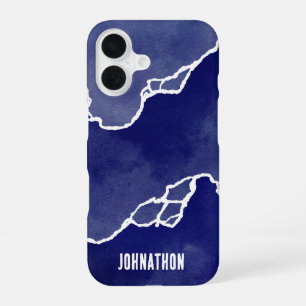 Vibrant Blue Coastal Tides iPhone 16 Case