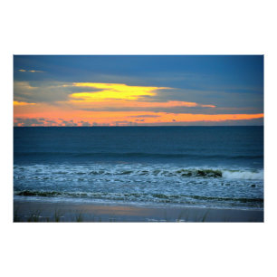 Vibrant Blue Coloration Sunrise Photo Print