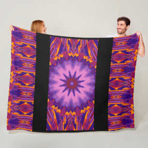 Vibrant Bohemian A Summer Pansy 3 Cozy Warm Fleece Blanket