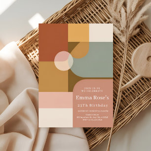 Vibrant Boho Birthday Party Invitation