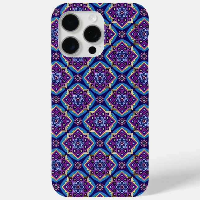 Vibrant Boho Geometric Floral Pattern Case-Mate iPhone Case (Back)