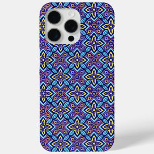 Vibrant Boho Geometric Floral Pattern iPhone 15 Pro Max Case