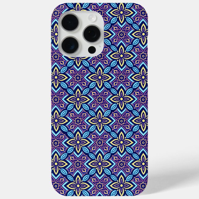 Vibrant Boho Geometric Floral Pattern Case-Mate iPhone Case (Back)