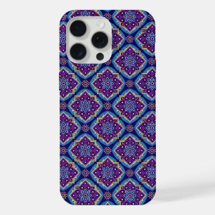 Vibrant Boho Geometric Floral Pattern iPhone 15 Pro Max Case