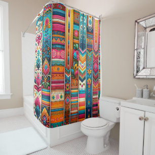 Vibrant Boho Stripes: Eclectic Textile Art
