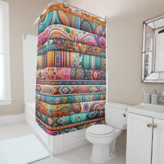 Vibrant Boho Stripes: Eclectic Textile Art